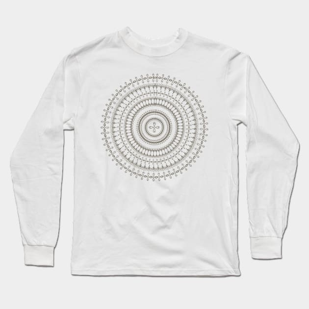 Mandala rircular espiritual Long Sleeve T-Shirt by magenta-dream